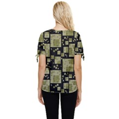 Bow Sleeve Button Up Top 