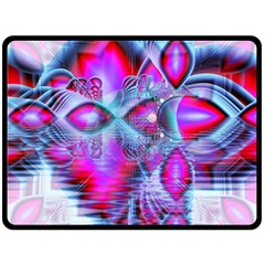 Crystal Northern Lights Palace, Abstract Ice  Double Sided Fleece Blanket (Large)  from 80 x60  Blanket Front